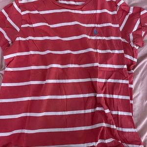 Ralph Lauren red striped tee large